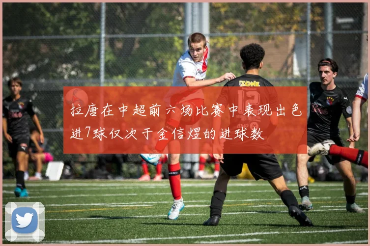 拉唐在中超前六场比赛中表现出色进7球仅次于金信煜的进球数
